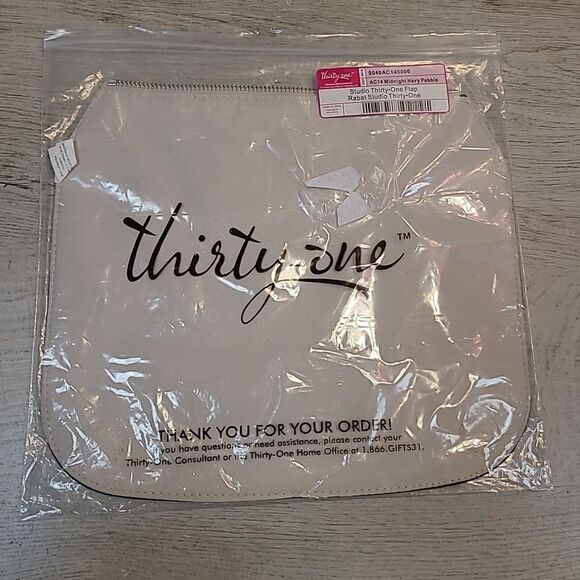 Thirty One Studio Flap Rabat Purse AC14 Midnight Navy Blue Pebble NEW - Picture 5 of 6